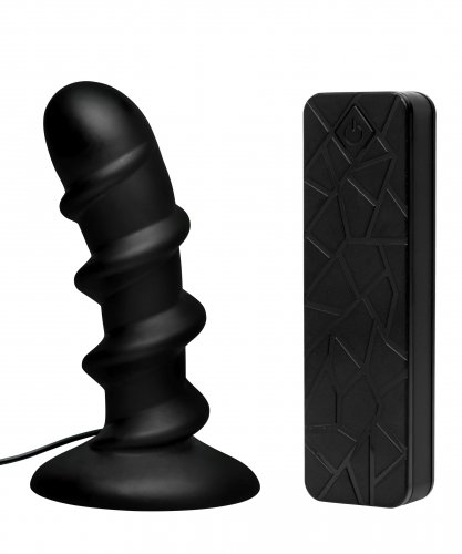 Ascend Silicone Swirl P-Spot Stimulator with Remote Anal Toys, Vibrating Sex Toys, Anal Vibrators, Prostate Stimulators, Vibrating Anal Toys, XR Brands, Silicone Toys, Butt Plugs, Remote Sex Toys