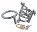 Deluxe Cleaver Urethral Spreader CBT Chastity Cage - AE843