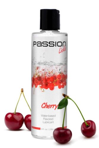 Passion Licks Cherry Water Based Flavored Lubricant - 8 oz Personal Lubricants, Water Based Lube, Flavored Lube