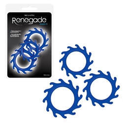 Renegade Gears Blue Cock rings, Gear Cock Rings