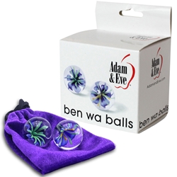 A&E Glass Ben Wa Balls Clear Kegal Balls, A&E Balls, Exercise Vaginal Musles