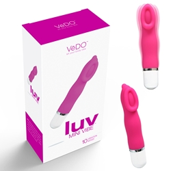 VeDO Luv Mini Vibe Hot In Bed Pink Vibrating Sex Toys, Silicone Vibrators, Mini Vibrators