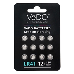 VeDO Batteries LR41 - 12 Pack 1.5V Batteries, Miscellaneous