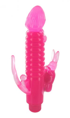 Ribbed Rabbit with Anal Tickler Rabbit Vibrators, Vibrating Sex Toys, Anal Vibrators, Vibrating Anal Toys