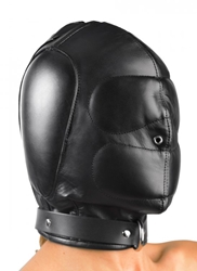 Padded Leather Hood - MediumLarge Bondage Gear, Hoods and Blindfolds, Hoods and Muzzles, Leather Bondage Goods
