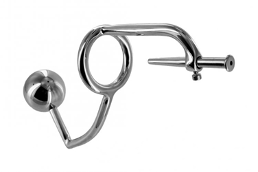 Anal Intruder Cock Ring with Penis Plug Chastity, Cock and Ball Torment, Cock Ring, Urethral Inserts, Metal Chastity Devices, Penetrating Cock Rings