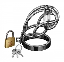 Captus Stainless Steel Locking Chastity Cage Chastity, Chastity for Him, Metal Chastity Devices