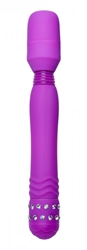 Precious Pleasure Gem Accented Wand Massager Vibrating Sex Toys, Discreet Vibrators, Wand Massagers, Small Wand Massagers and Attachments