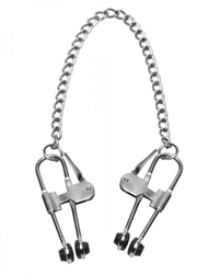 Intensity Nipple Press Clamps with Chain Nipple Toys, Nipple Clamps and Tweezers