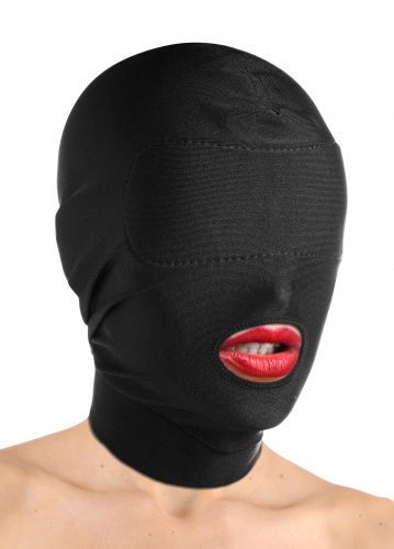 Disguise Open Mouth Hood with Padded Blindfold Hoods and Blindfolds
