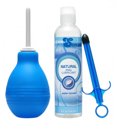 Easy Clean Enema Bulb and Lube Launcher Kit Personal Lubricants, Water Based Lube, Enema Supplies, Enema Anal Toys