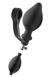 Exxpander Inflatable Plug with Cock Ring and Removable Pump Anal Toys, Cock Rings, Huge Anal Toys, Inflatable Anal Toys, Penetrating Cock Rings