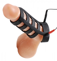 Power Cage Silicone E-Stim Cock and Ball Sheath Electrosex Gear, Electrosex Insertables, Electrosex Accessories, Silicone Toys