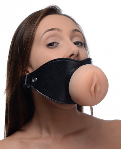 Pussy Face Oral Sex Mouth Gag Bondage Gear, Mouth Gags, Pussy Masturbators