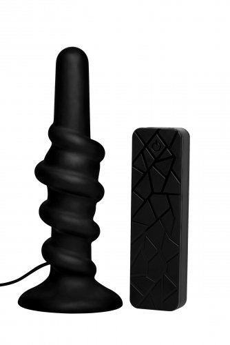 Coiled Silicone Swirl Vibrating Anal Plug with Remote Anal Toys, Vibrating Sex Toys, Anal Vibrators, Prostate Stimulators, Vibrating Anal Toys, XR Brands, Silicone Toys, Butt Plugs, Remote Sex Toys