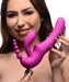 Regal Rider Vibrating Silicone Strapless Strap On Triple G Dildo - AF468
