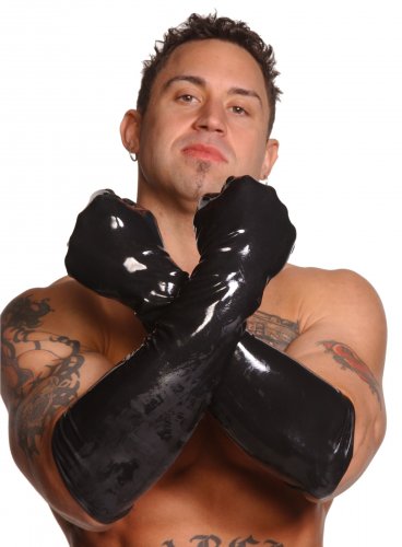 Mens Large Elbow-Length Gloves Bondage Gear, Clothing and Lingerie, Mens Clothing