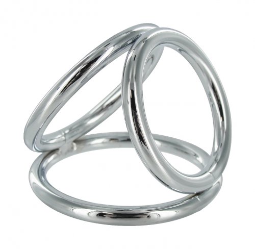 The Triad Chamber Cock and Ball Ring- Medium Cock Rings, Metal Cock Rings, Multi-Ring Cock Rings