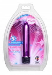 5 Inch Slim Vibe Packaged - Pink Vibrating Sex Toys