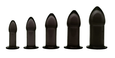 5 Piece Anal Trainer Set - Black Anal Toys, Butt Plugs