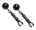 Black Bomber Nipple Clamps with Ball Weights - AD976