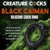 Black Caiman Silicone Cock Ring - AH297
