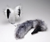 Grey Wolf Tail Anal Plug and Ears Set - AF602