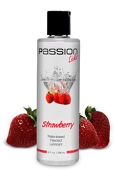 Passion Licks Strawberry Water Based Flavored Lubricant - 8 oz Personal Lubricants, Water Based Lube, Flavored Lube