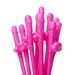 Penis Sipping Straws 10 Pack - Pink - AD668-Pink