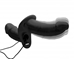 Power Pegger Black Silicone Vibrating Double Dildo with Harness - AF475-Black