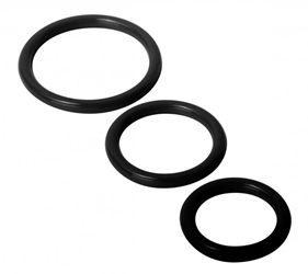 Trinity Silicone Cock Rings Black Cock Rings, Silicone Toys