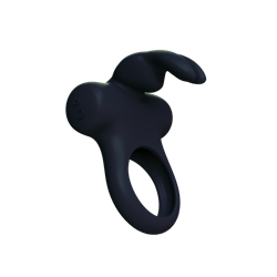 VeDO Frisky Bunny Rechargeable Vibrating Ring - Black Pearl Cock Ring, Vibrating Cock Ring, Vibrating Sex Toys, Silicone Toys