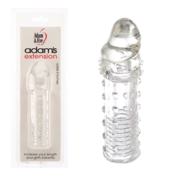 A&E Adams Extension Clear Penis Extender, Jelly Sleeve