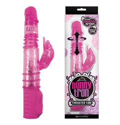 BunnyTron Thruster Vibe 7 Function 6 Speed - Pink Vibrating Sex Toys, Rabbit Vibrators, Thrusting Vibrators