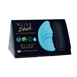  Bliss Shell With Rechargeable Bullet • Teal • 10 Function • Waterproof 