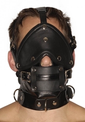 Strict Leather Premium Muzzle with Blindfold and Gags Bondage Gear, Hoods and Blindfolds, Hoods and Muzzles, Leather Bondage Goods
