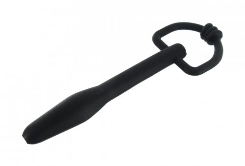 Silicone Cum-Thru D-Ring Penis Plug Cock and Ball Torment, Penis Jewelry, Urethral Inserts, Silicone Toys