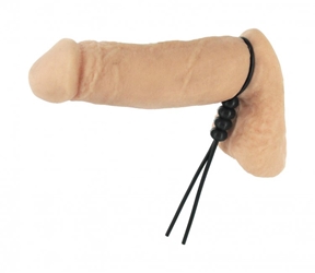 4-Way Adjustable Cock and Ball Tie - Black Cock Rings