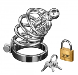 Asylum 4 Ring Locking Chastity Cage Chastity, Cock and Ball Torment, Metal Chastity Devices