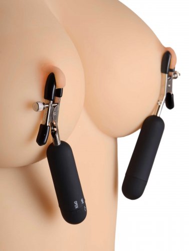 Dark Passion Vibrating Nipple Clamps Nipple Toys, Vibrating Sex Toys, Vibrating Nipple Toys, Nipple Clamps and Tweezers