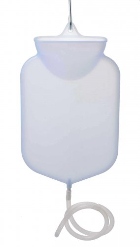 Silicone Open Flow Top Douche and Enema Bag Medical Gear, Enema Supplies, Enema Anal Toys, Silicone Toys