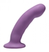 Curved Purple Silicone Strap On Harness Dildo - AD654
