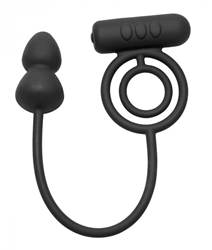 Voyager 1 Vibrating Cock Ring and Anal Plug Anal Toys, Cock Rings, Prostate Stimulators, Vibrating Cock Rings, Multi-Ring Cock Rings, Silicone Anal Toys, Silicone Toys, Penetrating Cock Rings