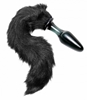 Midnight Fox Glass Butt Plug with Tail Anal toys, glass toys, butt plug, anal plug