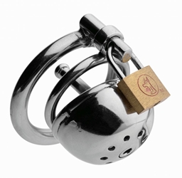 Solitary Plus Extreme Confinement Cage with Cum-Thru Plug Chastity, Cock and Ball Torment, Chastity for Him, Metal Chastity Devices