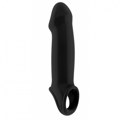 Sono No 17 Cock Sleeve with Extension - Black Enlargement Gear, Penis Extenders and Sheaths