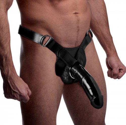 Infiltrator II Hollow Strap-On with 9 Inch Dildo Strap-Ons and Harnesses, Penis Extenders and Sheaths, Hollow Strap-On