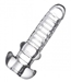 Tight Hole Clear Ribbed Penis Sheath - AF613