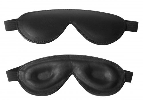 Strict Leather Padded Blindfold Hoods and Blindfolds, Leather Bondage Goods