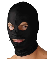 Spandex Zipper Mouth Hood with Eye Holes Hoods and Blindfolds, Hoods and Muzzles